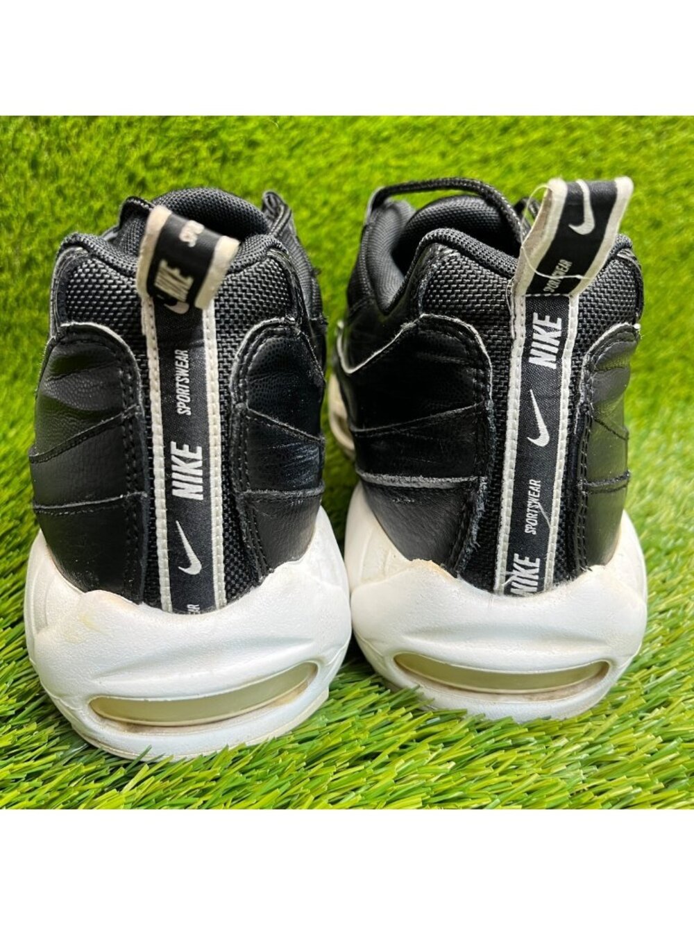 Nike Air Max 95 Premium Mens Size 11 Black White Athletic Running Shoes Sneakers - Picture 7 of 11